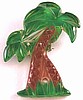 BP10 tinted lucite twin palm tree pin